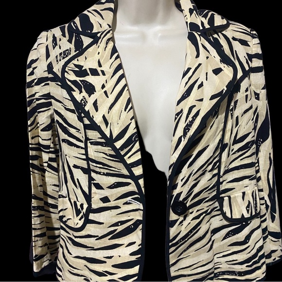 NWT Brandon Thomas Animal print leopard blazer jacket women size S - Picture 3 of 7